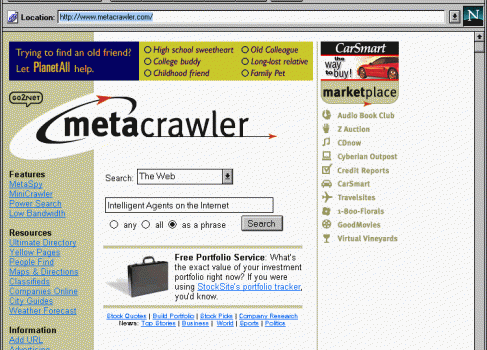 В сети заработал поисковик MetaCrawler