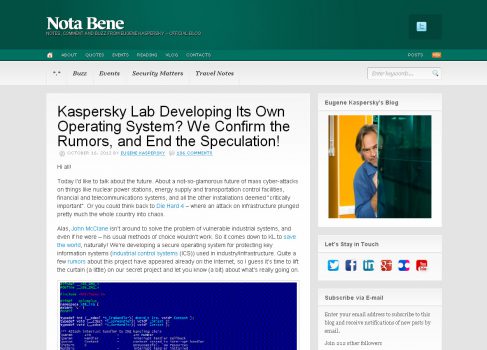 Kaspersky Lab разрабатывает собственную OS [слух]